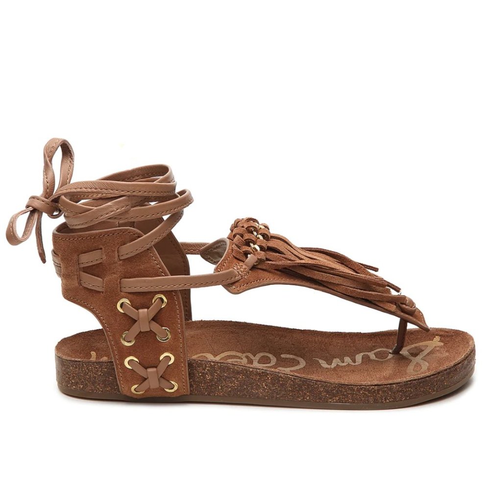Sam Edelman Kyra Gladiator Boho Fringe Sandal - Picture 8 of 16